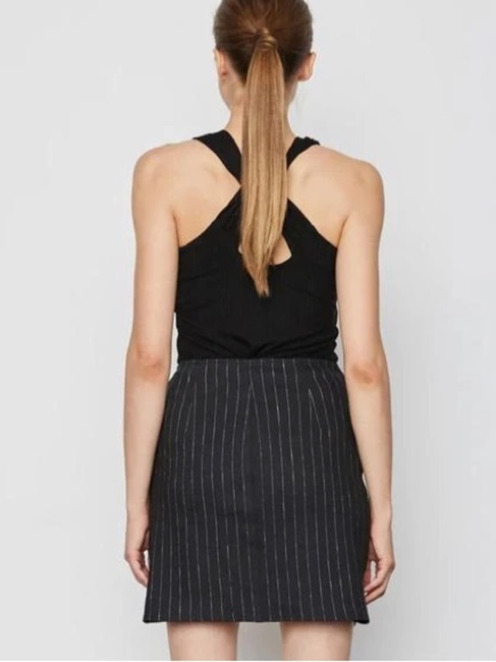 NEW w/Tags REVOLVE Bailey 44 Flory Skirt in Black Pinstripe Size XS - Picture 6 of 14
